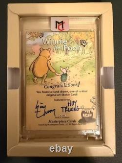 1/1 Winnie the Pooh Piglet Star Wars Sketch Card Public Domain Original Art