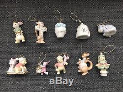 10 LENOX Christmas Ornaments POOH'S Disney Winnie the Pooh Robin Tigger Eeyore