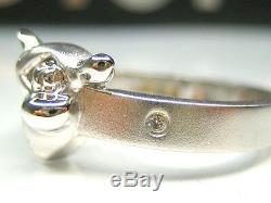 10 or 12 AUTH DISNEY WINNIE THE POOH TIGGER STERLING SILVER PLATINUM BAND RING