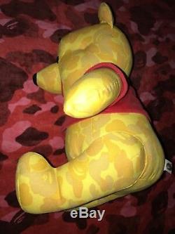 100% Authentic Bape X Disney Winnie The Pooh Bear Yellow Camo RARE 2006 OG APE