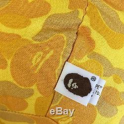 100% Authentic Bape x Disney Winnie The Pooh Yellow Camo Plush Doll RARE #6635