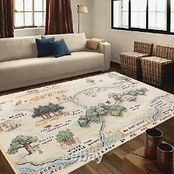 100 acre wood rug, winnie the pooh map rug, the jungle rug, winnie the pooh rug