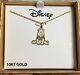 10kt Yellow Gold Winnie The Pooh Disney Pendant Kids Necklace, 18 Chain Withbox