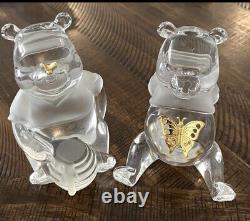 11 Pieces Lenox/Disney Winnie The Pooh Crystal Figures withGold Plated Accent