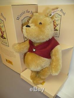 11 Winnie the Pooh by Steiff, Mohair, Jointed, Tag in Ear & Box, #02995