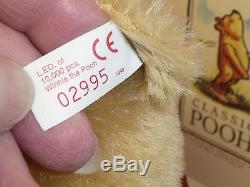 11 Winnie the Pooh by Steiff, Mohair, Jointed, Tag in Ear & Box, #02995