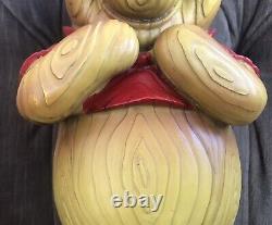 12 Winnie the Pooh Faux Carved Wood Pooh Figure Statue