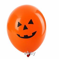 15 Halloween Balloons Black Orange Cobweb Fancy Dress Party Spooky Decoration