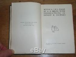 1926 Winnie The Pooh 1st. Edition 1st. Printing -a. A. Milne- Rare- Lovely Condition