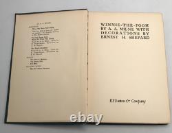 1926 Winnie The Pooh by AA Milne 39th Edition 5.5x8 EP Dutton & Co