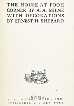 1926 book WINNIE THE POOH The House at Corner MILNE Disney bear TIGGER & FRIENDS