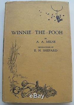 1929 Printing Winnie The Pooh Illustrated by Ernest H. Shepard in Scarce Dust Ja