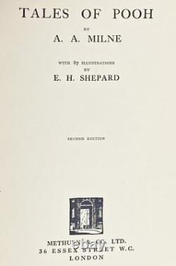 1932 edition WINNIE THE POOH Rare 2ND PRINTING House at Corner A A MILNE TALES
