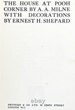 1934 WINNIE THE POOH Cheap FIRST EDITION House at Corner A MILNE Rare METHUEN uk