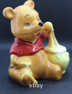 1960s Walt Disney Productions Japan Winnie The Pooh Hunny Pot Porcelain Figurine