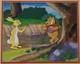 1970's Disney Winnie The Pooh And Rabbit Original Production Cel/key Set Up