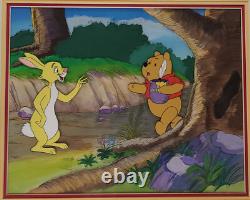 1970's Disney Winnie the Pooh and Rabbit Original Production Cel/Key Set Up