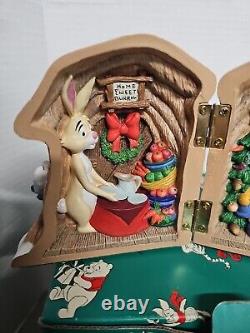 1995 DISNEY Christmas At Our House Winnie The Pooh Hinged Figure Rabbit Piglet