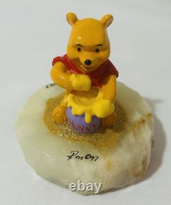 1997 Disney Ron Lee Winnie the Pooh & Honey Pot Figurine #1199/5000 Onyx Base