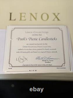 2004 Lenox & Disney Winnie the Pooh Picnic Candlesticks