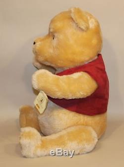 2006 Steiff 24 Inch Giant Blonde Mohair Winnie the Pooh Bear 680328 382/1000