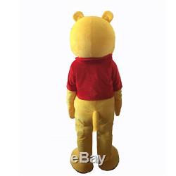 2019 Cute Winnie the Pooh Mascot Costume Cartoon Bear Outfit Party Dress Adult