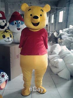 2019 Halloween Hot Winnie The Pooh Mascot Costume Party Adult Suit Dress Cosplay