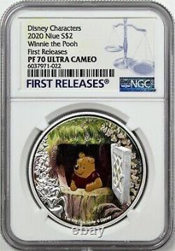 2020 Niue 1oz Silver Disney Characters Winnie the Pooh NGC PF70 First Releases