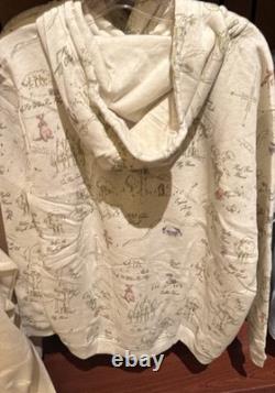 2026 Disney Parks Winnie The Pooh & Friends Allover Zip Sweatshirt Hoodie Large