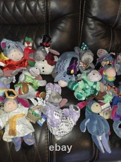 33 Disney Eeyore Vintage VTG Plush And Assorted Seasonal Bears Lot