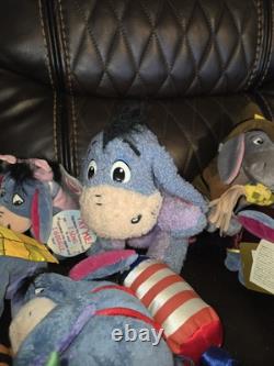 33 Disney Eeyore Vintage VTG Plush And Assorted Seasonal Bears Lot