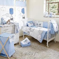 4 Piece Baby Boy Crib Bedding Set Blue Winnie The Pooh Play Baby Bedding Set