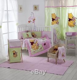 4 Piece Pink Winnie The Pooh Baby Crib Bedding Cot Set Rrp $250.00