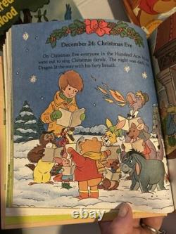 5 x Vintage 1980 Disney's Adventures of Winnie The Pooh Large Golden Books