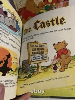 5 x Vintage 1980 Disney's Adventures of Winnie The Pooh Large Golden Books