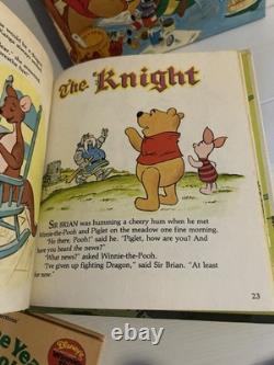 5 x Vintage 1980 Disney's Adventures of Winnie The Pooh Large Golden Books