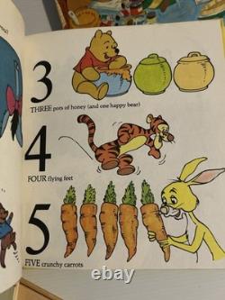 5 x Vintage 1980 Disney's Adventures of Winnie The Pooh Large Golden Books