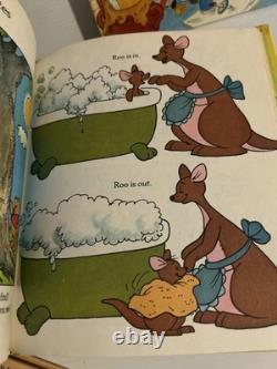 5 x Vintage 1980 Disney's Adventures of Winnie The Pooh Large Golden Books