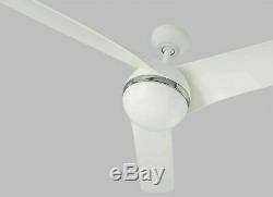 56 in Ceiling Fan Indoor Outdoor Matte White Monte Carlo 3AKR56RZW with Remote