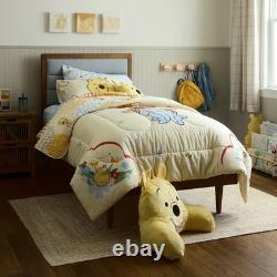5pc Winnie the Pooh Bedding Full Queen Comforter 2 Sham 2 Throw Pillows NEW