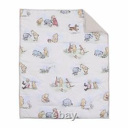 6 Piece Nursery Crib Bedding Set Classic Winnie The Pooh Unisex Neutral Baby
