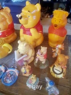 60's-90's WINNIE THE POOH Disney Lrg Collection COOKIE JARS, FIGURINES Etc