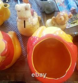 60's-90's WINNIE THE POOH Disney Lrg Collection COOKIE JARS, FIGURINES Etc