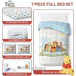 7 Piece Full Winnie The Pooh Comforter Set Franco Kids Sheets Pillow Covers