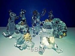 8 Retired Disney Lenox Winnie the Pooh Crystal Figurines, Retired 2004 M/C