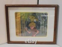 8 x 10 Disney Original Hand Painted Celluloid Drawing Christopher Robin Owl Cel