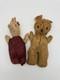 Antique 1930's Winnie The Pooh & Piglet Cloth Stuffed Primitive Homemade Dolls