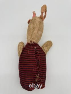 Antique 1930's Winnie the Pooh & Piglet Cloth Stuffed Primitive Homemade Dolls