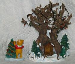 Authentic Disney Winnie the Pooh Christmas Lighted Tree House NIOB
