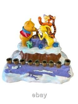 Authernic Rare Winnie the Pooh Disney Hanukkah Menorah Rabbot Tigger Collectible